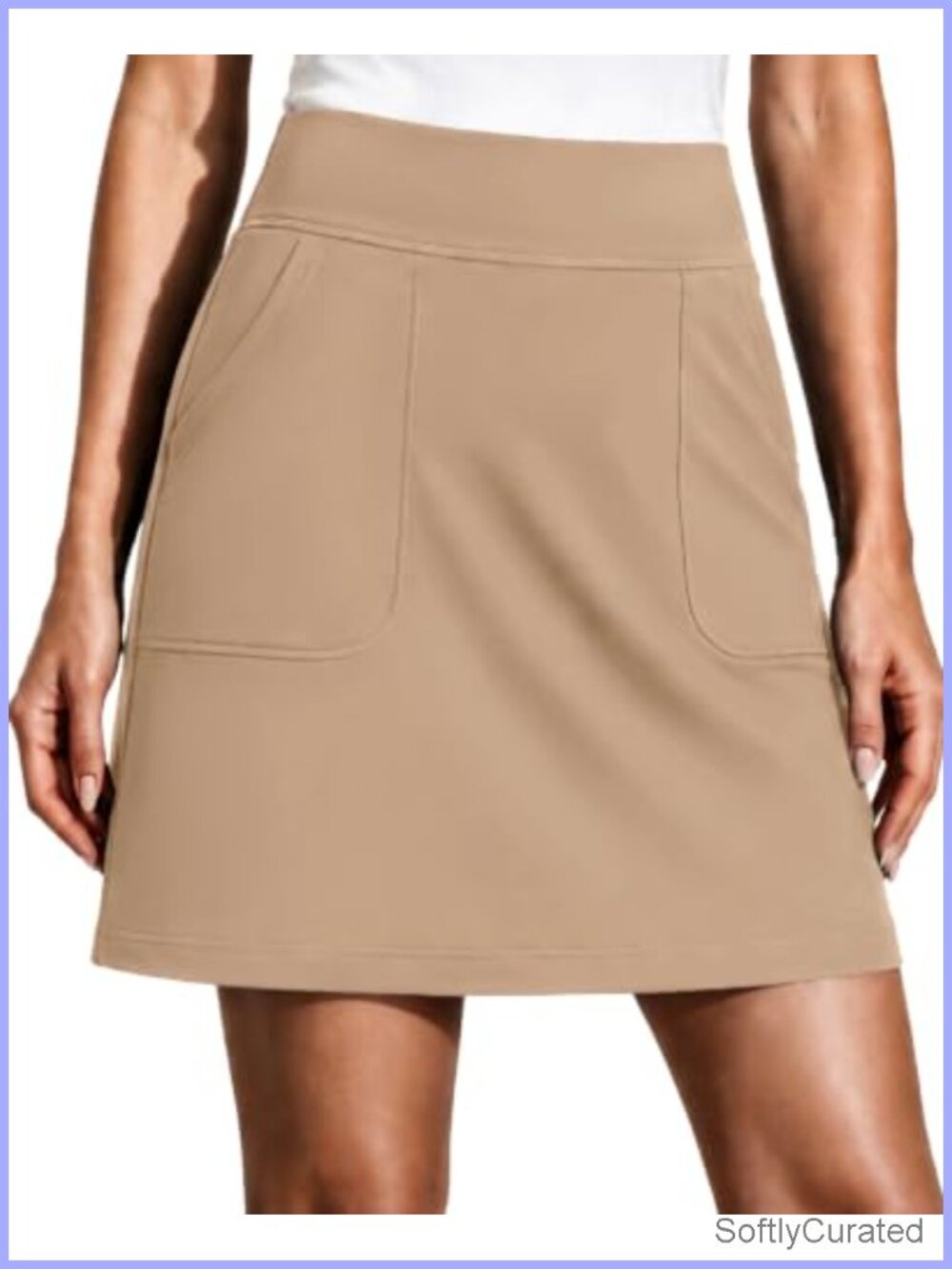 High Waisted Golf Skort with 4 Pockets Quick Dry UPF 50+ Athletic Skirt for